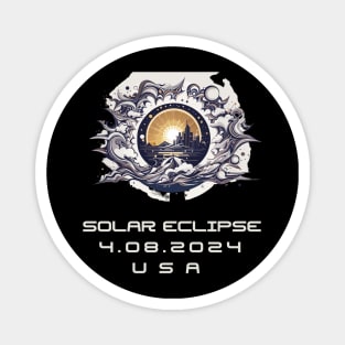 solar eclipse 2024 USA Magnet